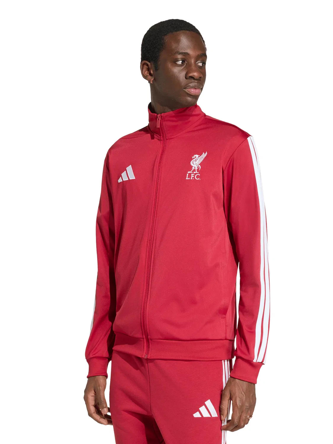 Тренировочная куртка Adidas Performance LFC DNA красного цвета — фото 2