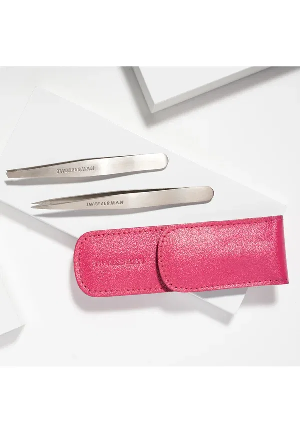 Набор пинцетов для бровей Petite Tweeze Set Tweezerman, Pink — фото 4