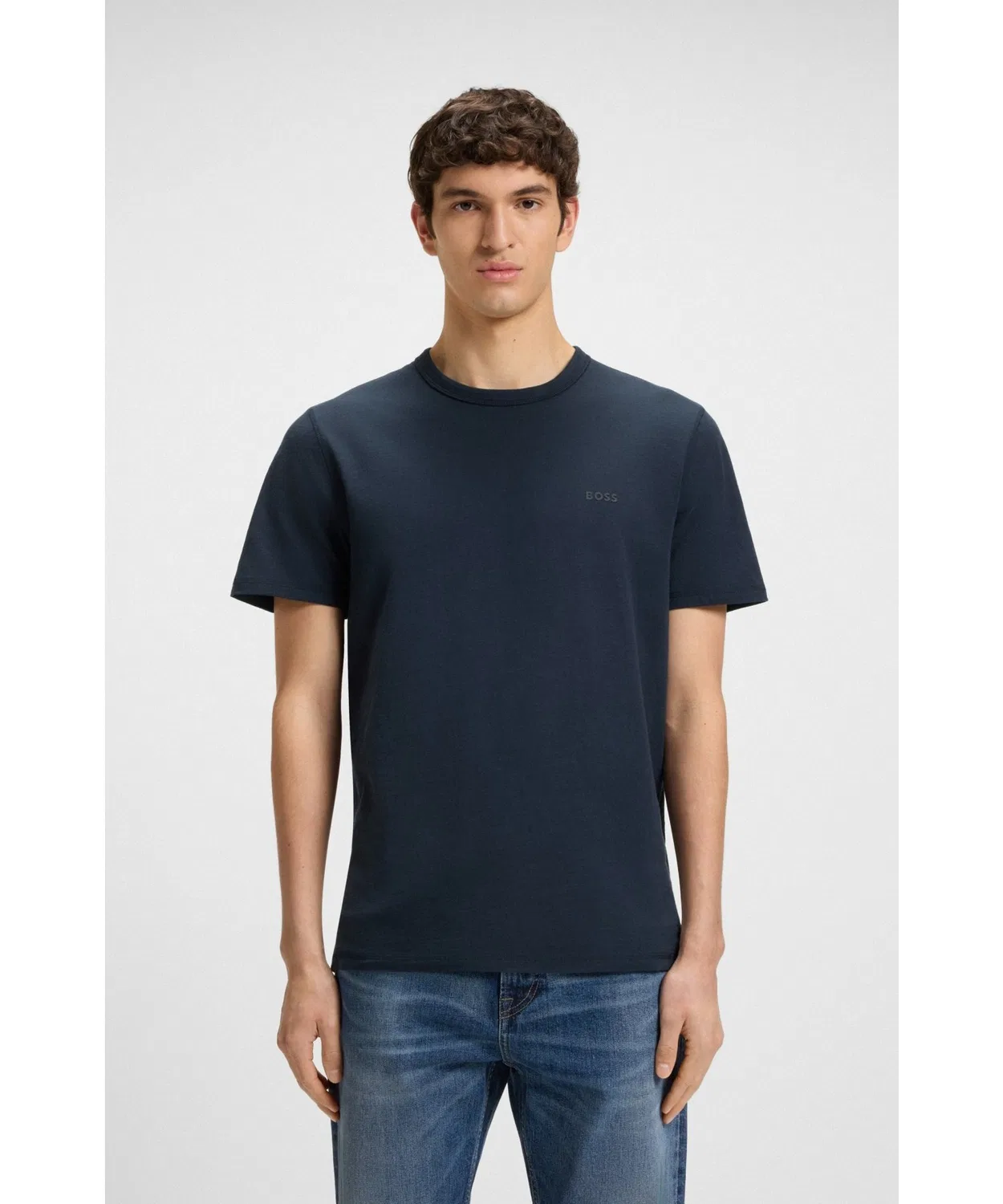 Мужская футболка с логотипом BOSS, Dark Blue