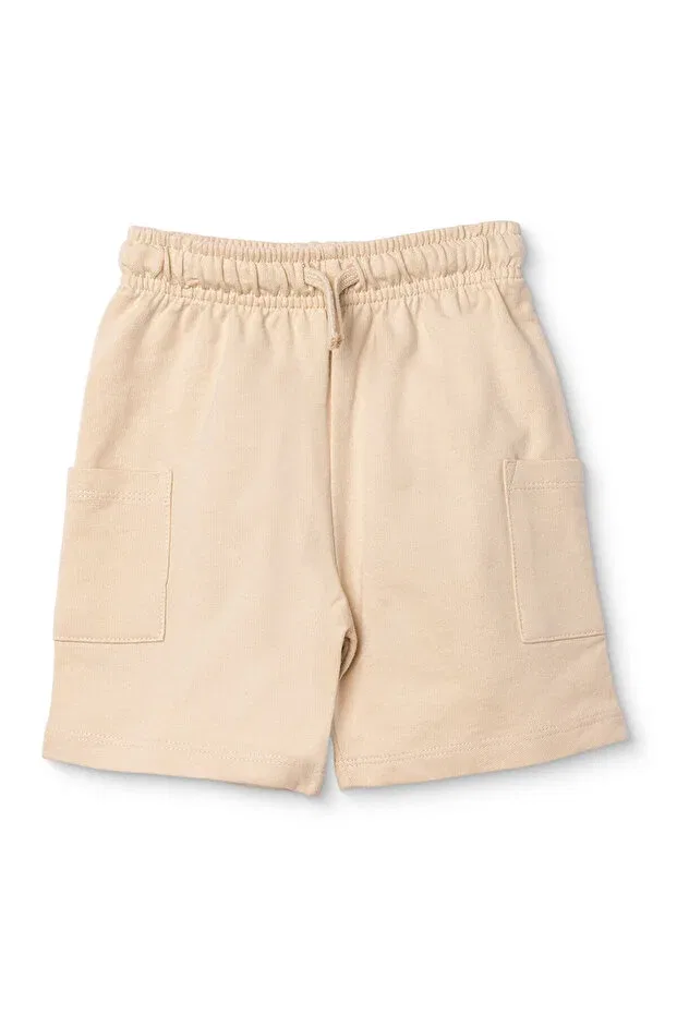 Детские шорты для мальчиков с поясом на резинке Hellobaby Ebebek Hello Baby, Beige