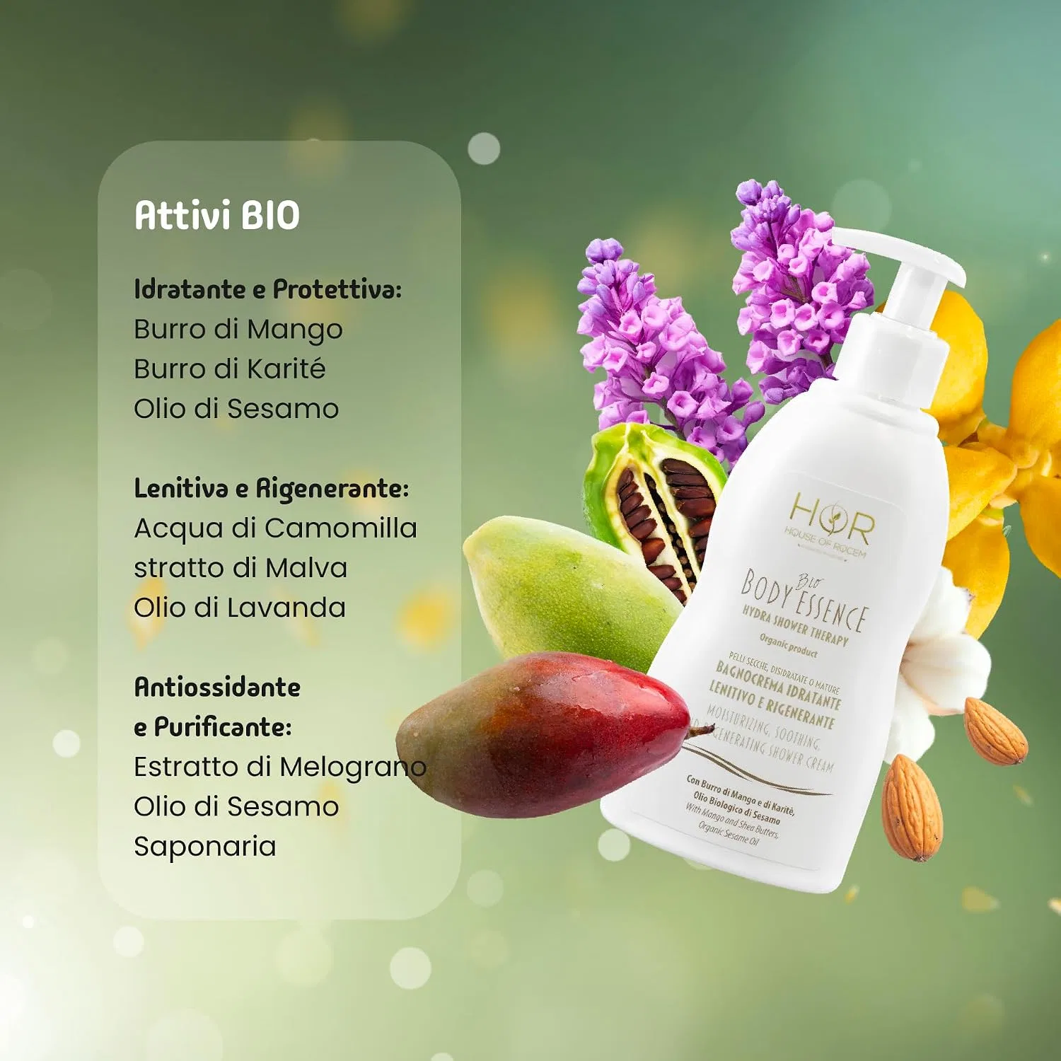 Крем-гель для душа Hydra Shower Therapy Organic, HOR, 300 мл — фото 3