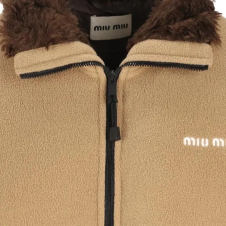 Женское пальто Camel Brown MIU MIU — фото 4