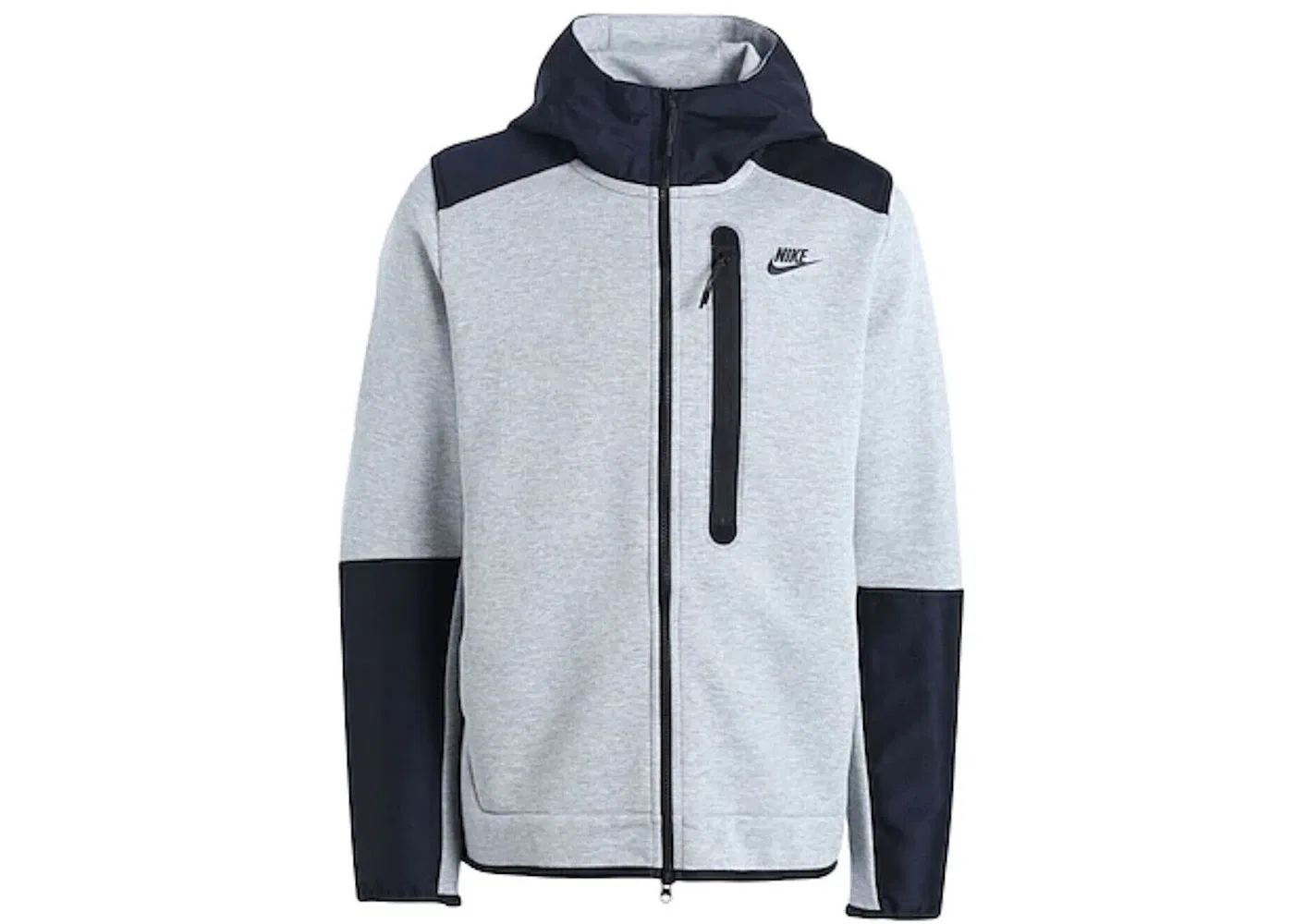 Мужская худи с длинным рукавом Nike Sportswear Tech Fleece Overlay Full-Zip Nike, Grey/Black
