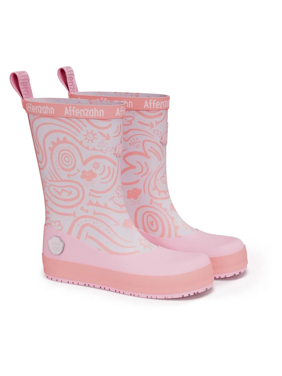 Резиновые сапоги Affenzahn 'Gummistiefel Vegan Plashy' розового цвета — фото 2