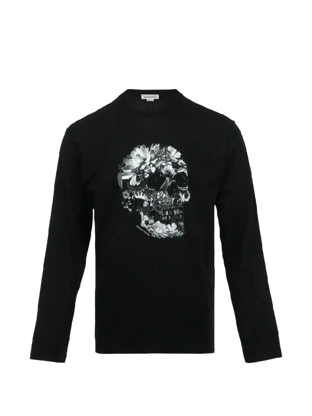 Лонгслив Alexander McQueen Skull с цветочным принтом Alexander McQueen, черный