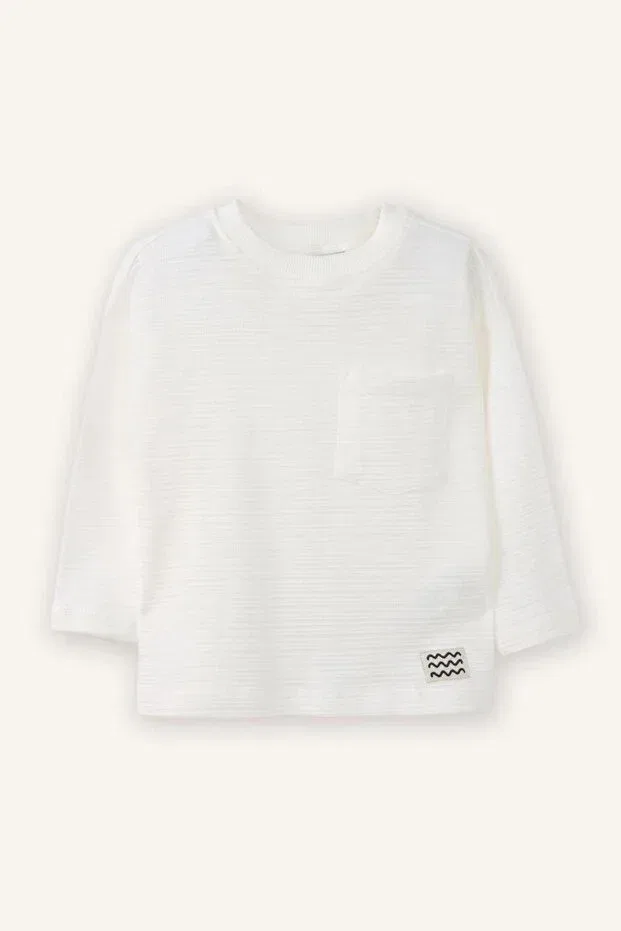 Детская футболка с длинным рукавом Defacto, Off White