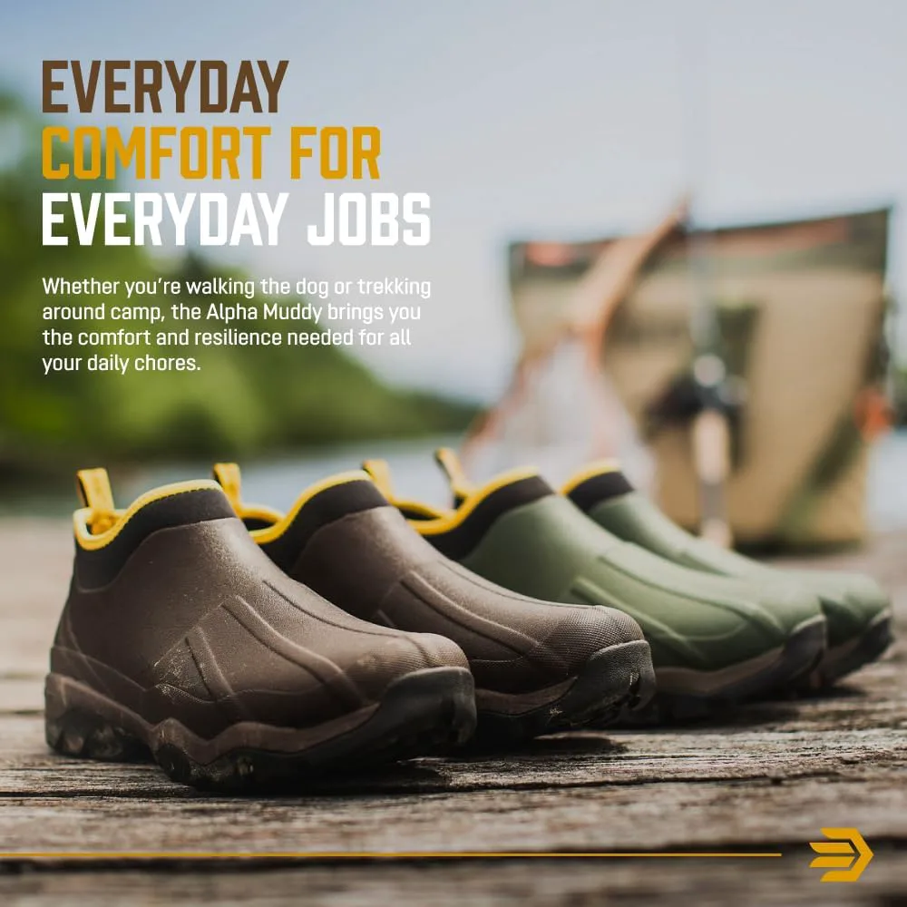 

Мужские резиновые сапоги LaCrosse Alpha Muddy 4.5 с водонепроницаемой резиной, конструкцией типа 'на пуантах' и стелькой EVA Name ‎LaCrosse, графит