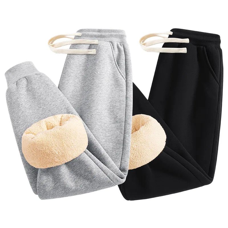 Утепленные штаны детские с начесом Miniso, [2 Pack Replacement] Heather Gray+Black