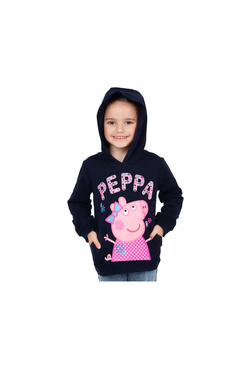 Детский худи с цветочным принтом Peppa Pig, Blue — фото 2