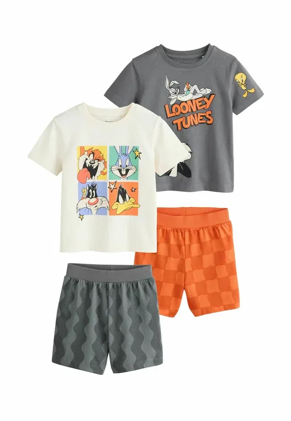Пижама Looney Tunes Next orange, white, grey, белый/оранжевый/серый