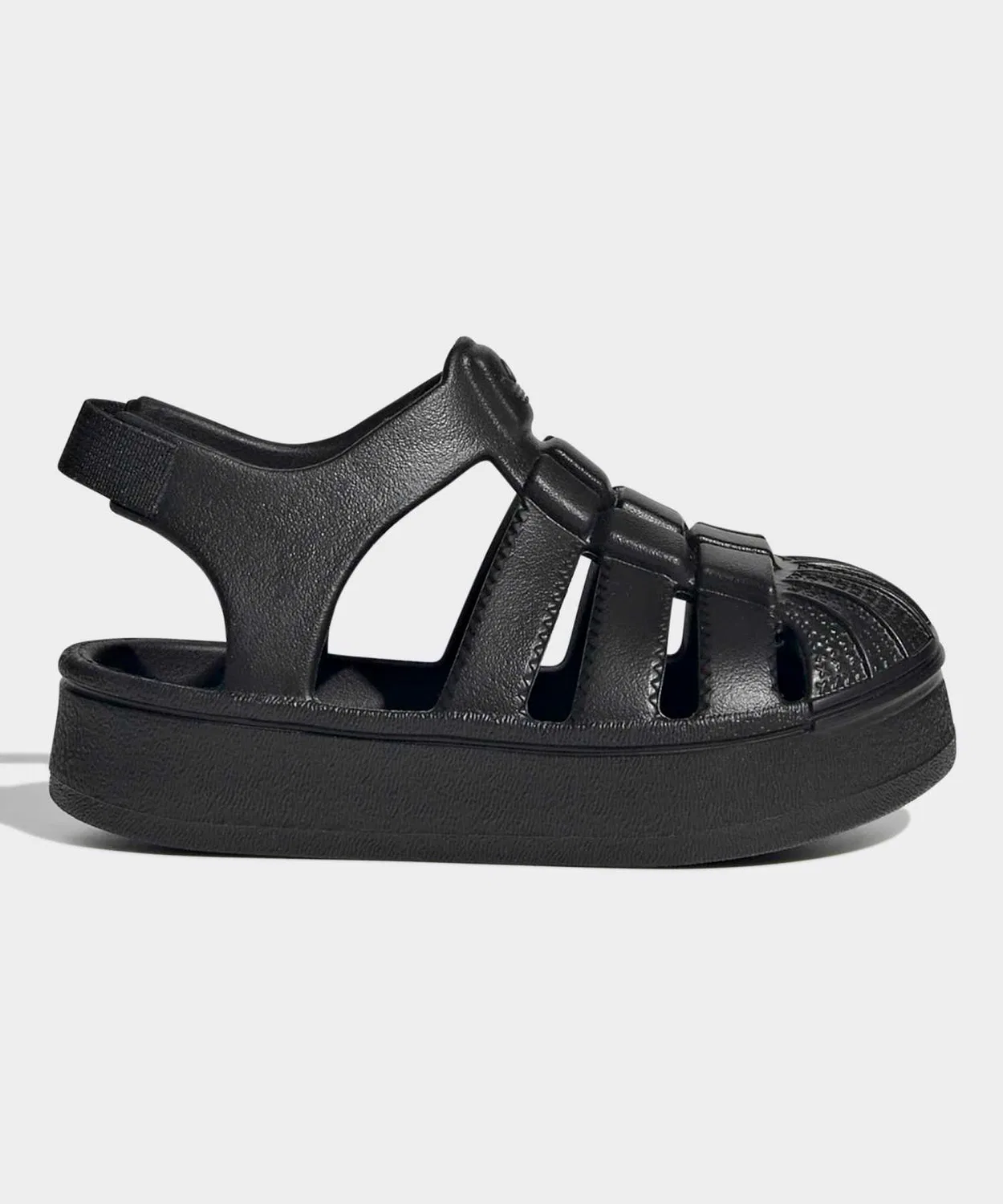 Детские сандалии SST с закрытым носком, регулируемой пяткой, модель SST Sandals Kids, Adidas, Black