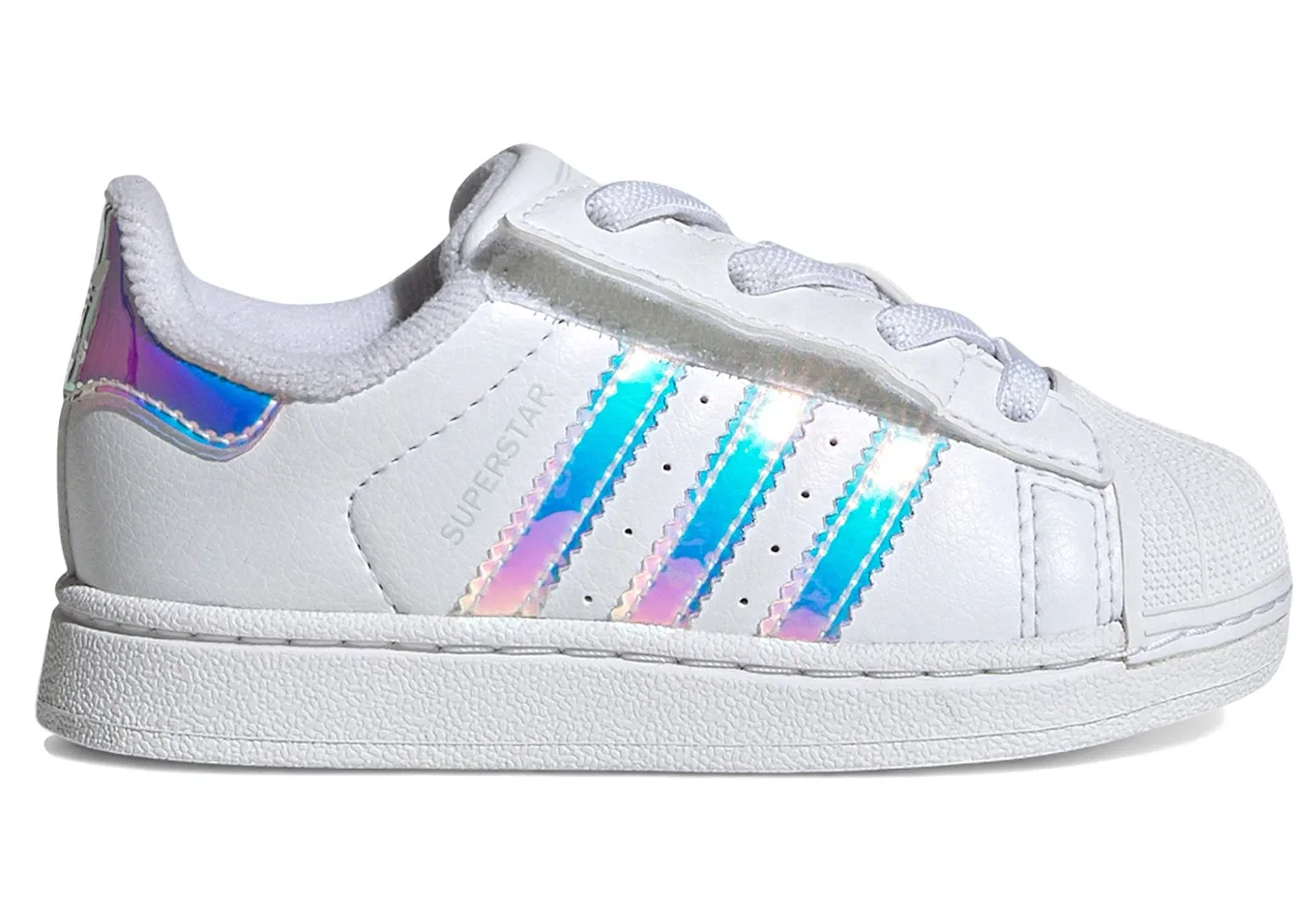 Детские кеды Lifestyle с принтом Superstar II Comfort Closure Adidas, Cloud White/Supplier Colour/Halo Blue