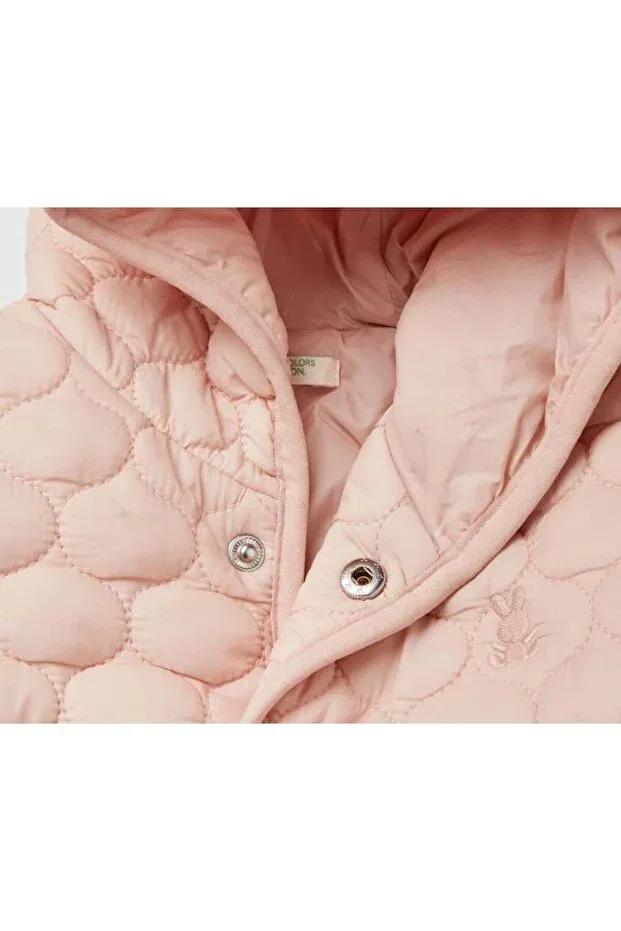 Детское пальто для девочек с принтом United Colors Of Benetton, Pink — фото 3