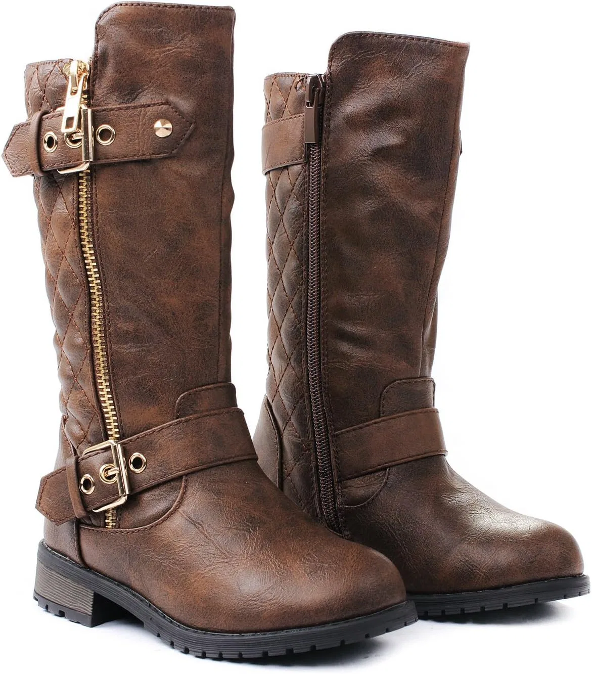 Детские сапоги для девочек с принтом Mango21 JJF Shoes, Brown — фото 3