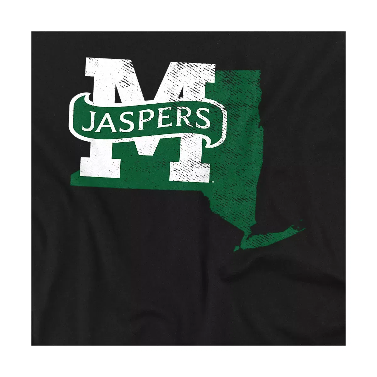 Детский боди-комбинезон с коротким рукавом Manhattan College State Shape NCAA, Black — фото 2