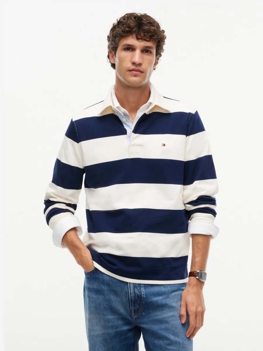 Толстовка TOMMY HILFIGER 'ESSENTIAL' цвета экрю — фото 2
