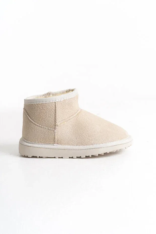 Детские ботинки для девочек на меху Moda Lime, Beige