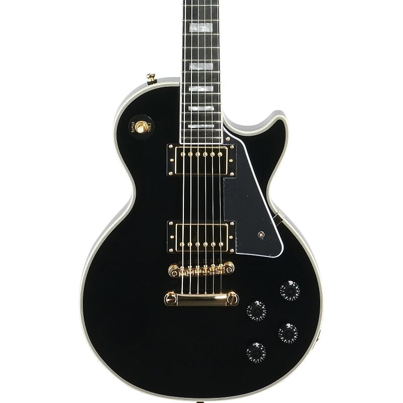 

Электрогитара Epiphone Les Paul Custom, черное дерево, золотая фурнитура EILCEBGH1