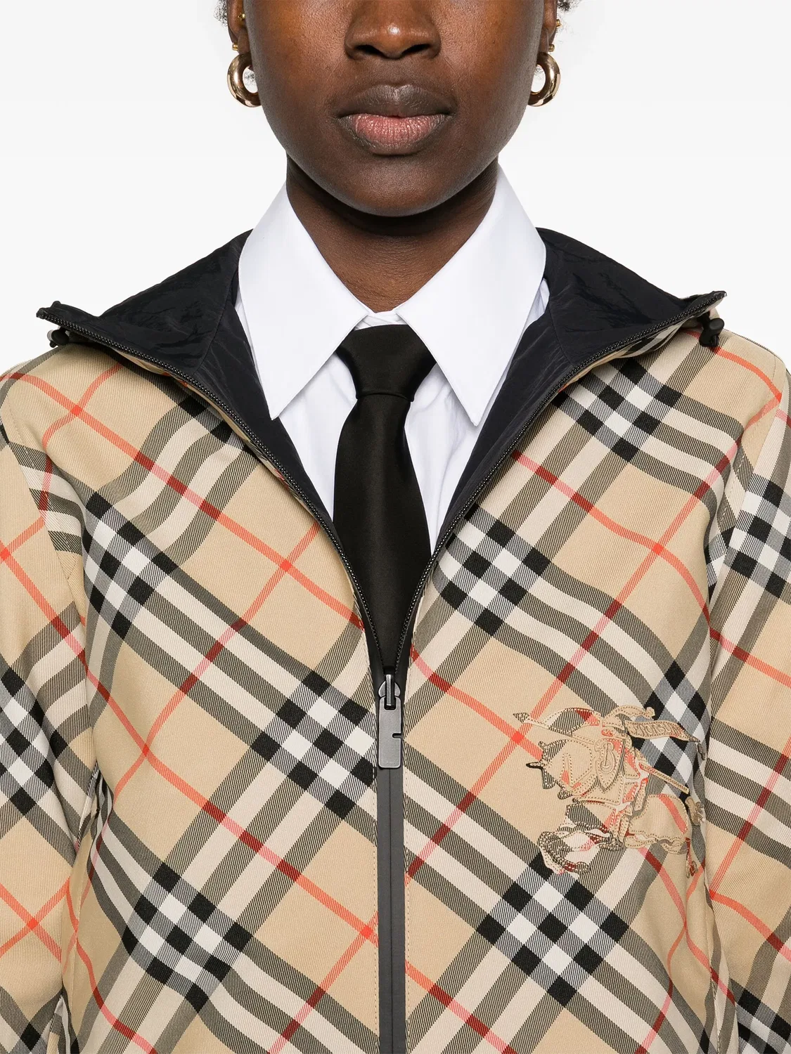 Пиджак в винтажной клетке Burberry, коричневый — фото 2