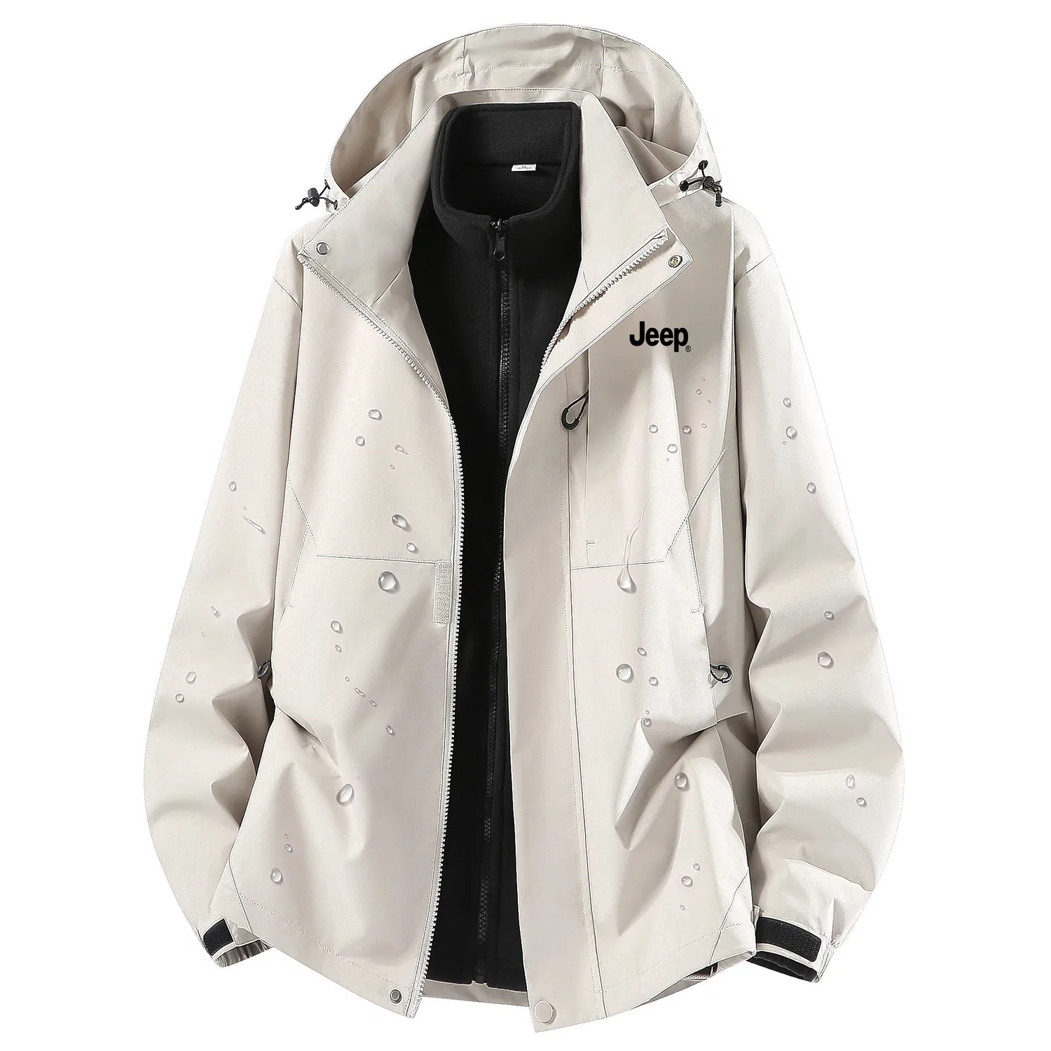 Детская куртка с капюшоном, съемная подкладка, модель Ice Crystal Grey, Jeep, Ice Crystal Grey