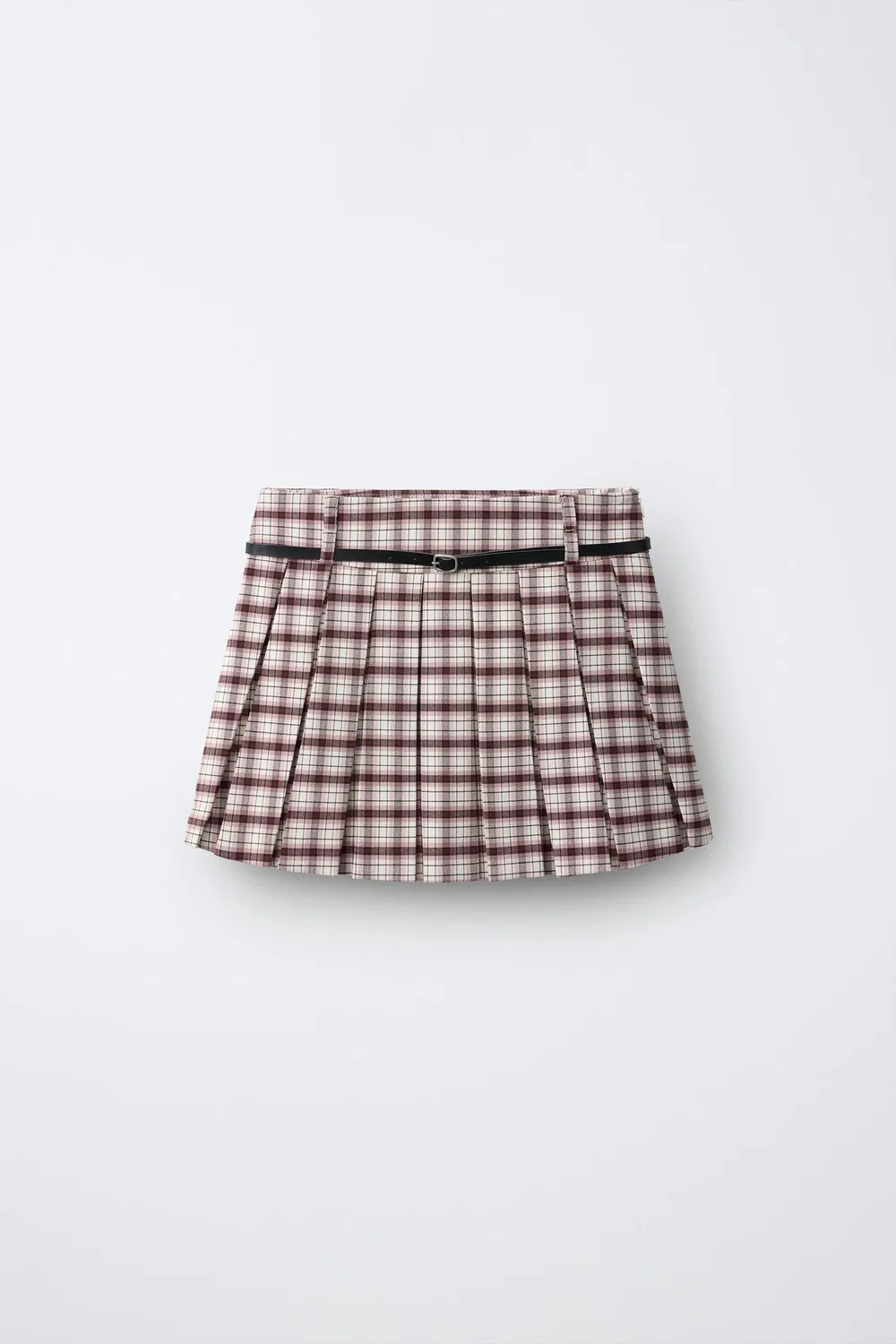 Плиссированная юбка в клетку ZARA, Pink