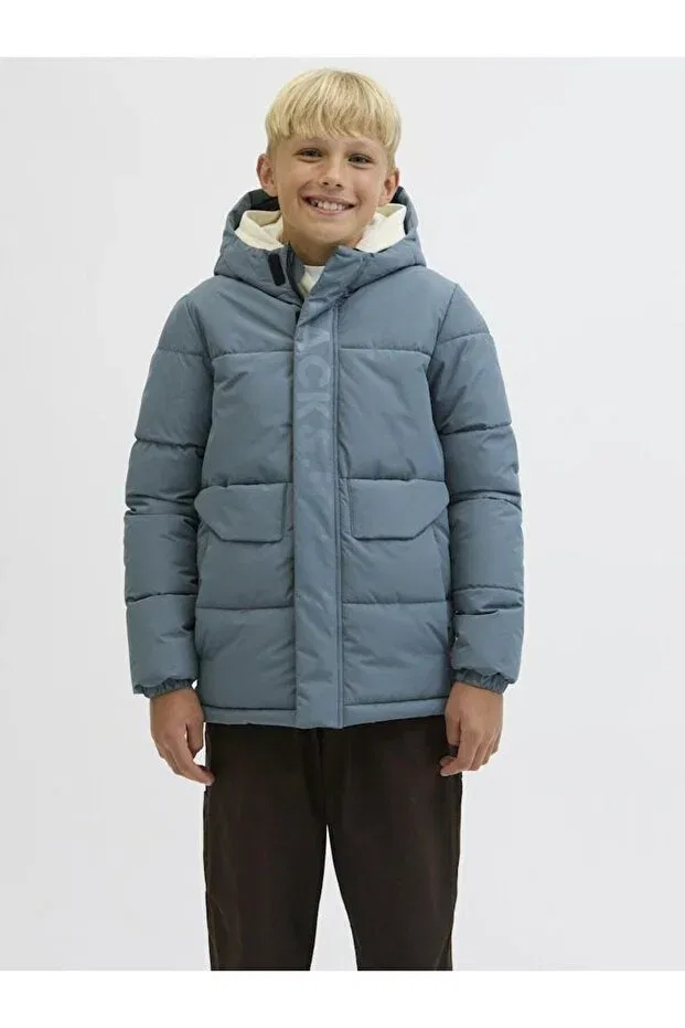 Детское пальто для девочек с капюшоном Jack & Jones, Blue