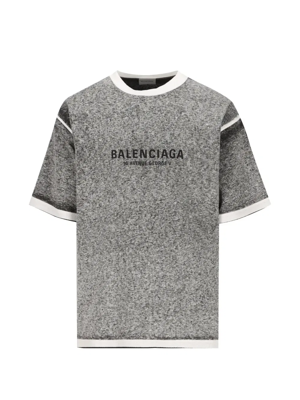 Футболка меланжевая с логотипом Balenciaga, серый