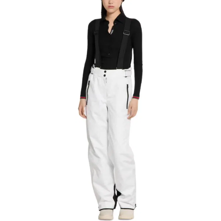 Женские брюки техническая ткань жаккард White GUCCI, White — фото 3