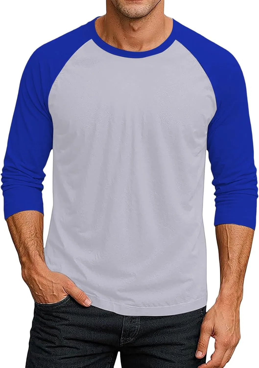 Мужская бейсбольная футболка Vintage Raglan, Black