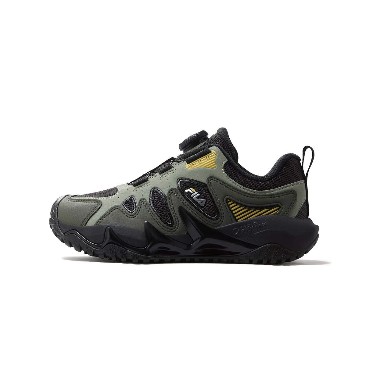 Детские уличные ботинки с принтом Tiger Claw FILA KIDS, Black/Beetle Green