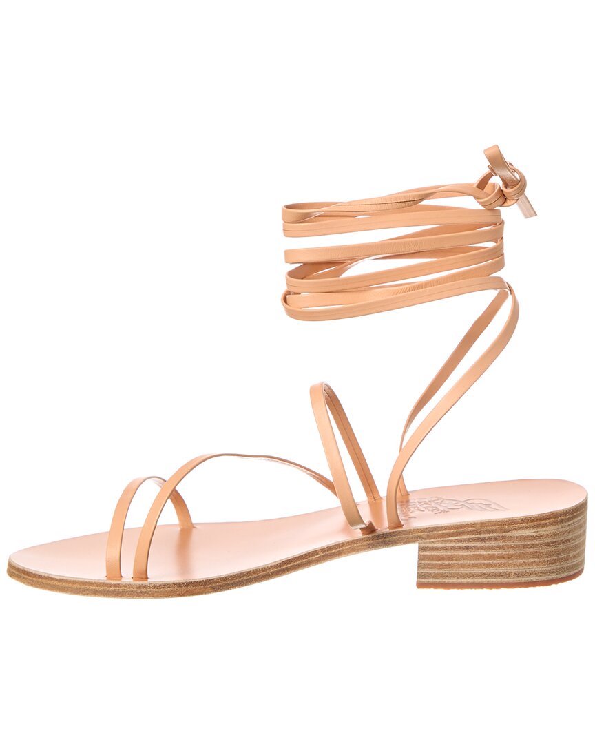 Древнегреческие сандалии Hara на каблуке из кожи Ancient Greek Sandals, Natural — фото 2