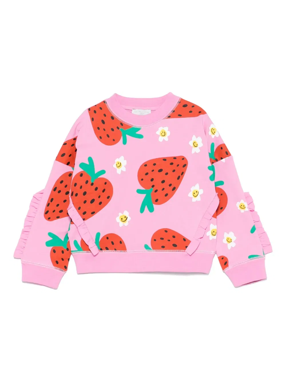 Толстовка с принтом клубники Stella Mccartney Kids, розовый