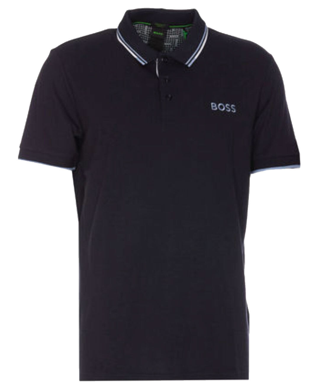 

Мужская хлопковая рубашка-поло HUGO BOSS Paddy Pro контрастного цвета, синий