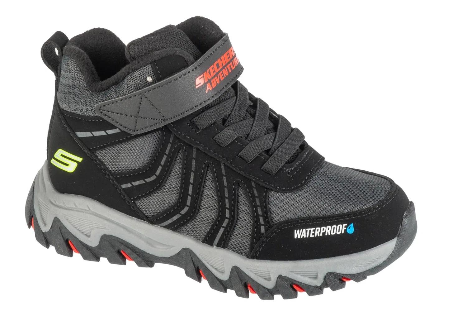 Детские ботинки для мальчиков водонепроницаемые Rugged Ranger Storm Trail Skechers, Black Red — фото 2