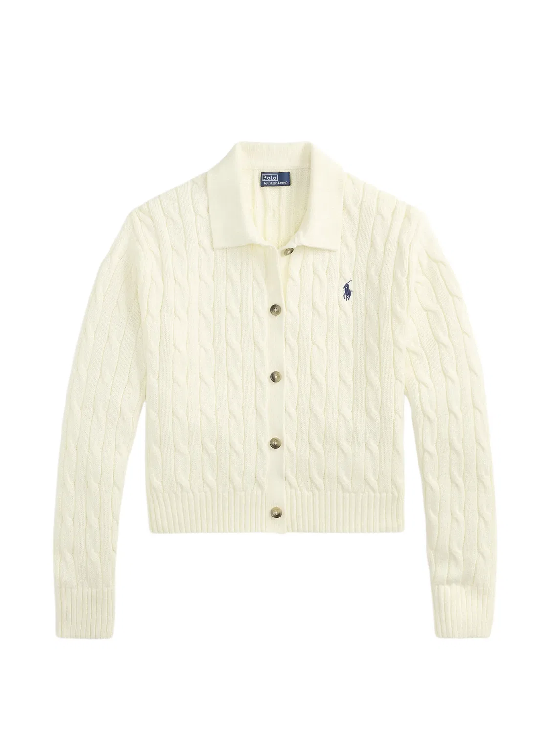 Хлопковый кардиган нейтральных тонов Polo Ralph Lauren, нейтральные