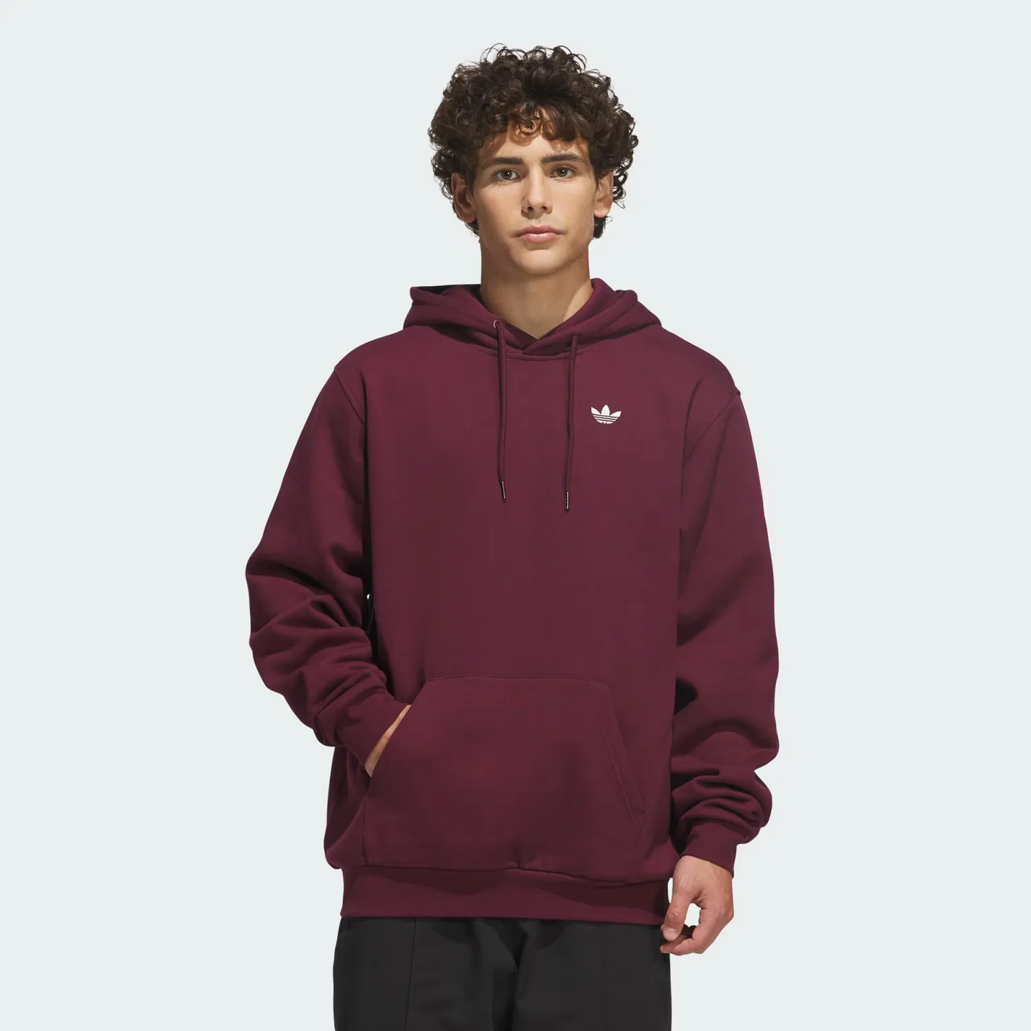 Худи свободного кроя Skateboarding Logo Adidas Originals, бордовый — фото 3
