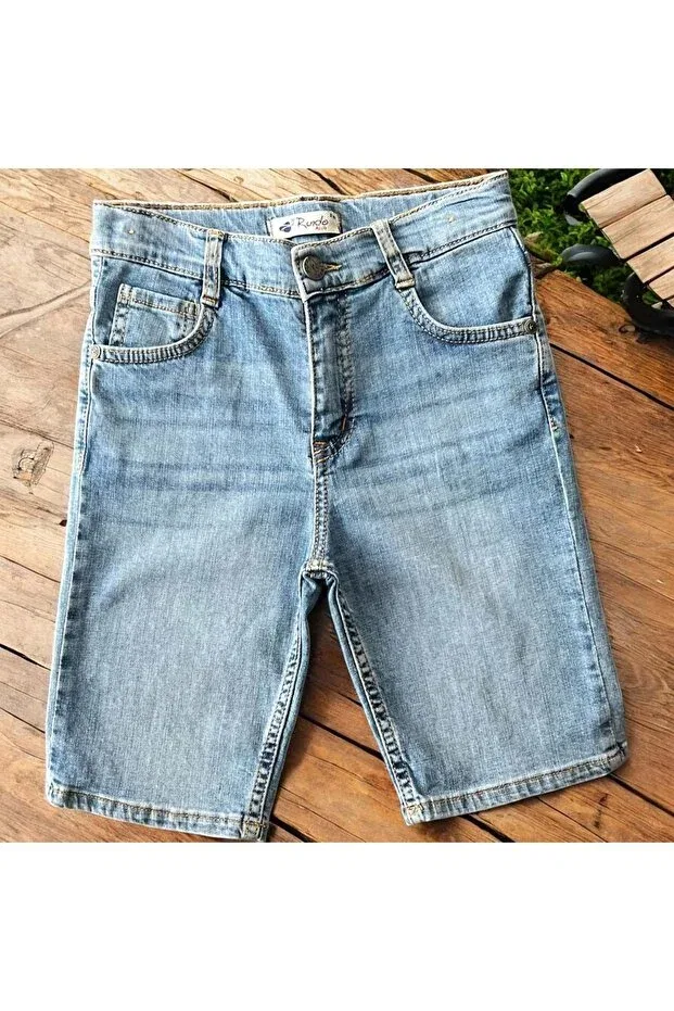 Детские шорты для мальчиков джинсовые Basic kot kapri blue Rindo Kids, Blue