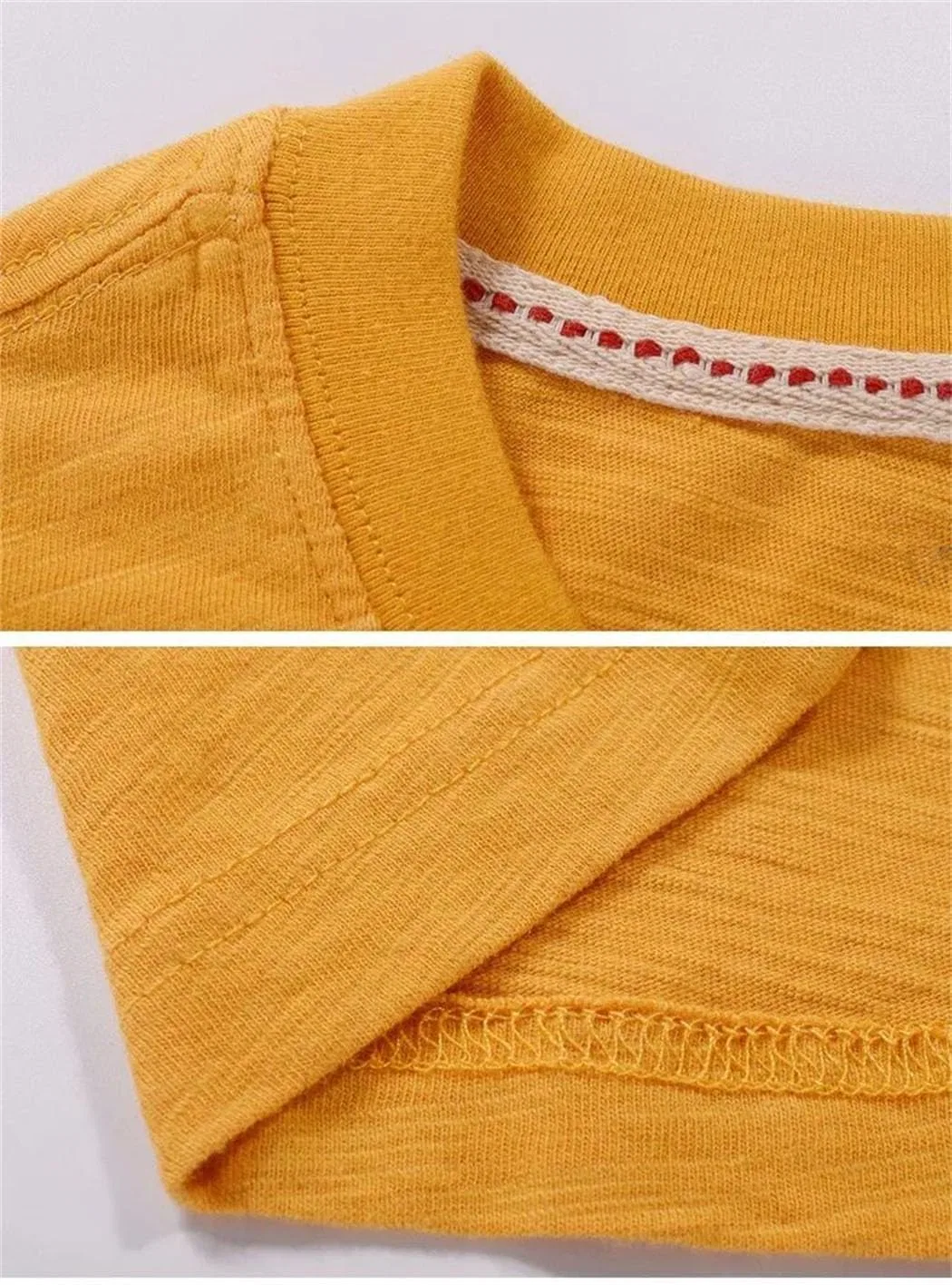 Мужская длинная футболка с круглым вырезом Cotton Solid Color Slim, White — фото 4