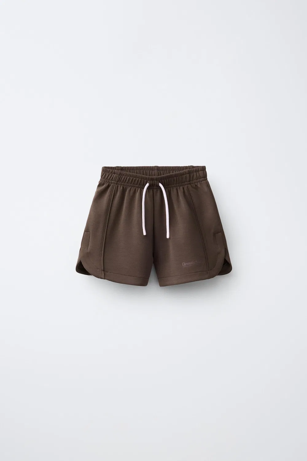 Шорты-бермуды из смеси модальных волокон с текстом ZARA, Brown