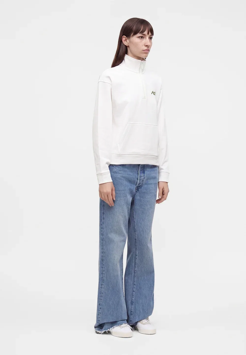 Толстовка Lacoste Flour, однотонная, серая — фото 4