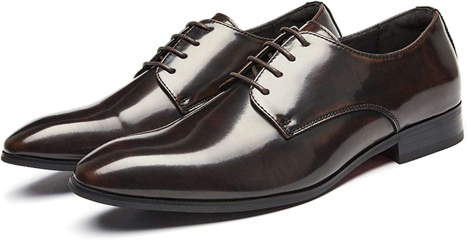 

Классические мужские оксфорды из кожи на шнуровке, с перфорацией, удобные низкие деловые туфли Дерби Optigard, Coffee