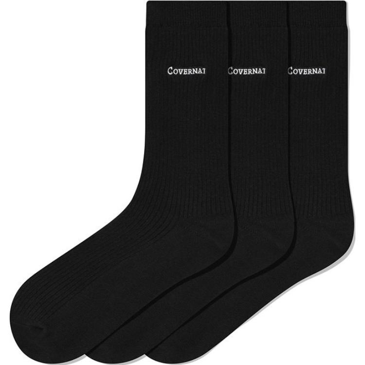 

COVERNAT Унисекс носки Crew, 3 пары, черные