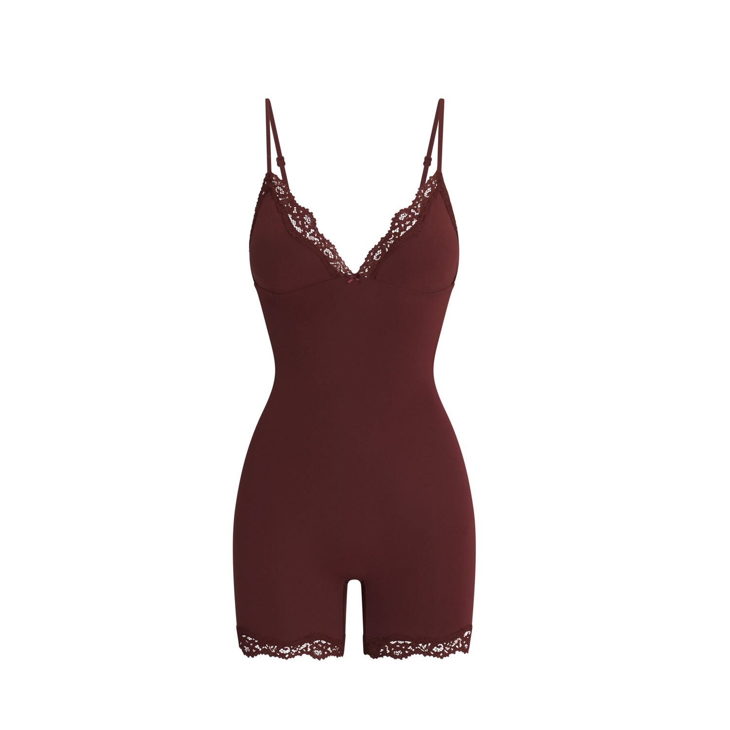 

Треугольный комбинезон SKIMS, цвет oxblood