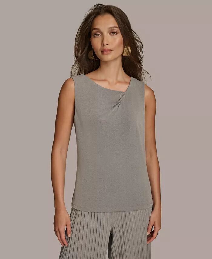 

Женский топ без рукавов с асимметричным вырезом Donna Karan Donna Karan New York, серый