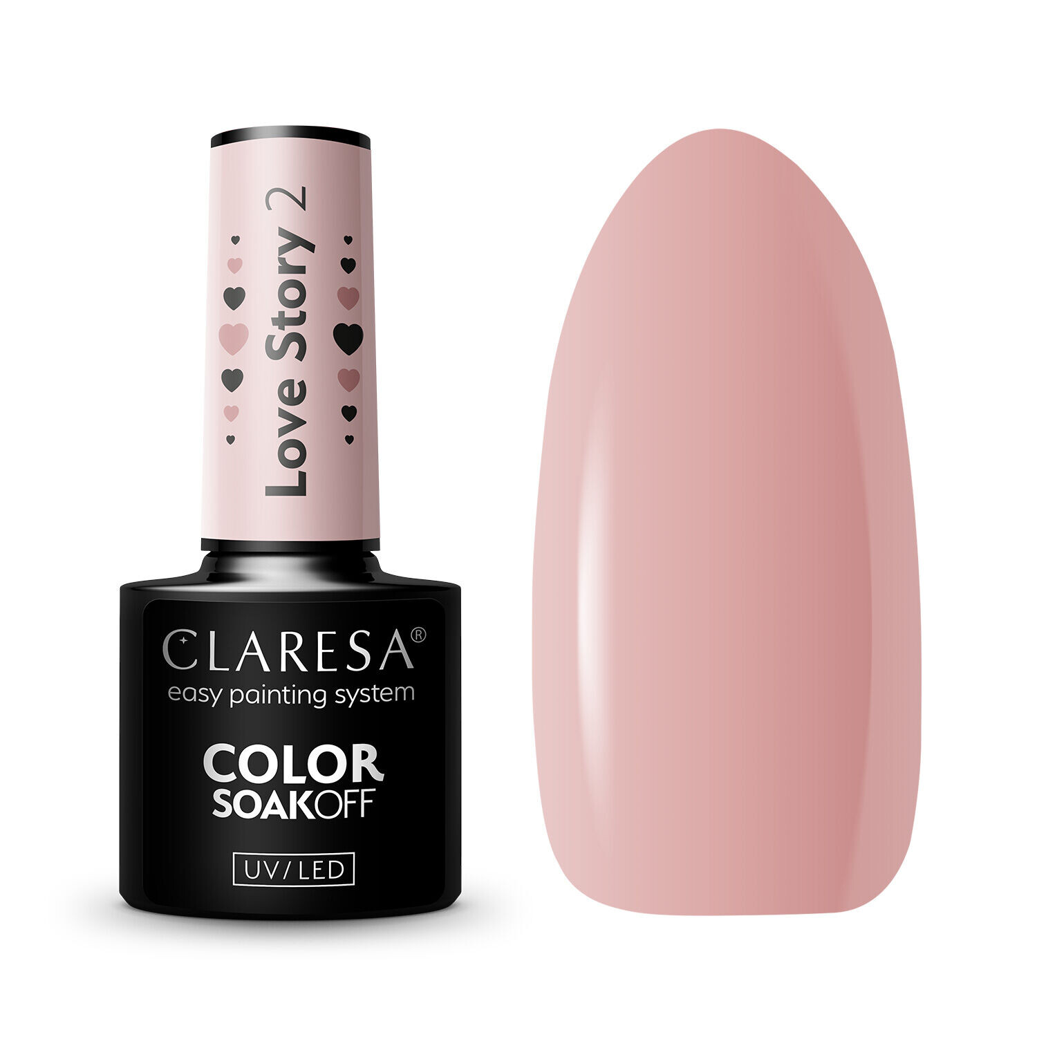 

Гибридный лак для ногтей 2 Claresa Love Story, 5 гр