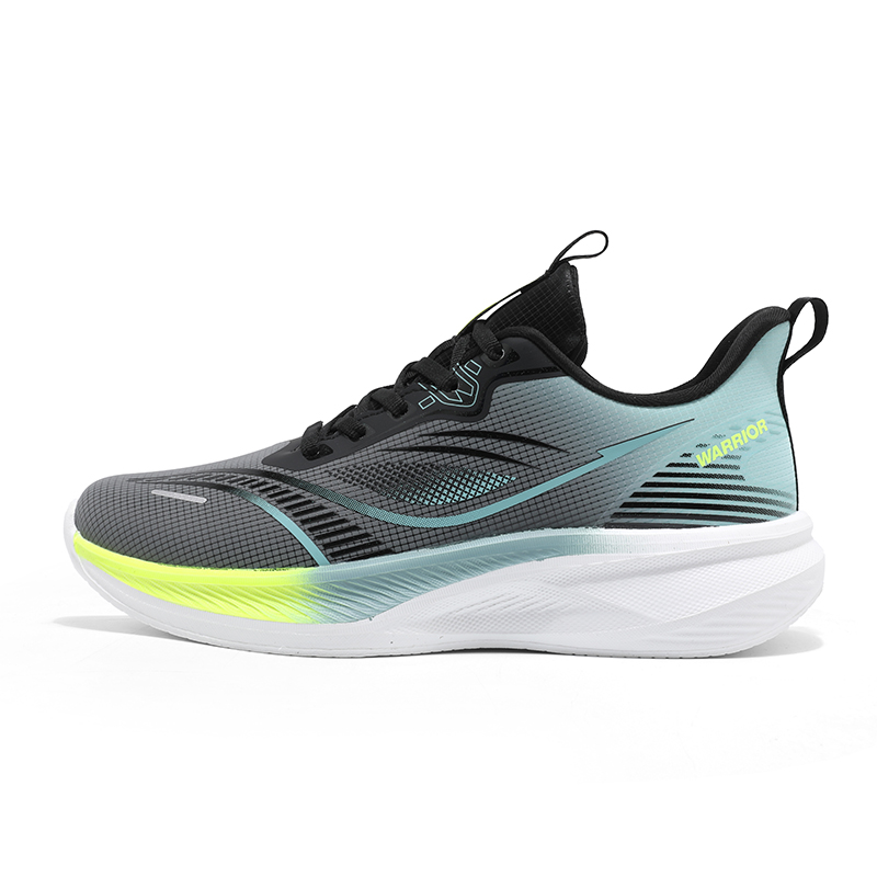 

Кроссовки для бега мужские низкие Sports Collection Cushioning Rebound Lightweight Slip Resistant WARRIOR, черный зеленый