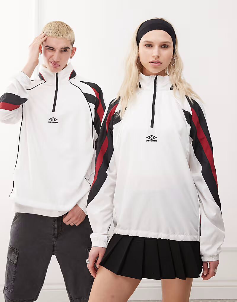 

Ветровка Umbro с застежкой-молнией на рукаве, цвет белый, многоцветный