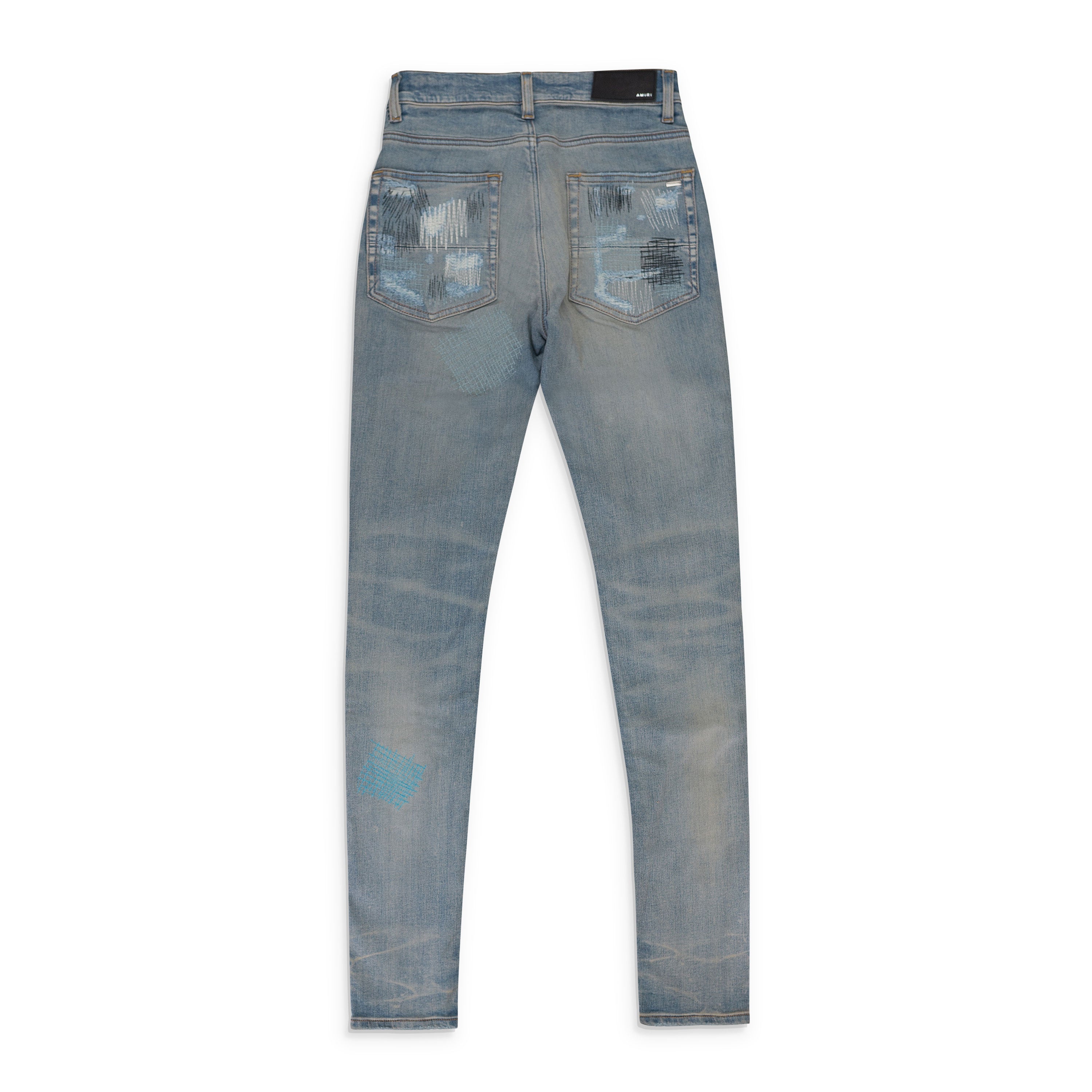 

ДЖИНСЫ CLAY INDIGO С ПОЛНЫМ РЕМОНТОМ Amiri
