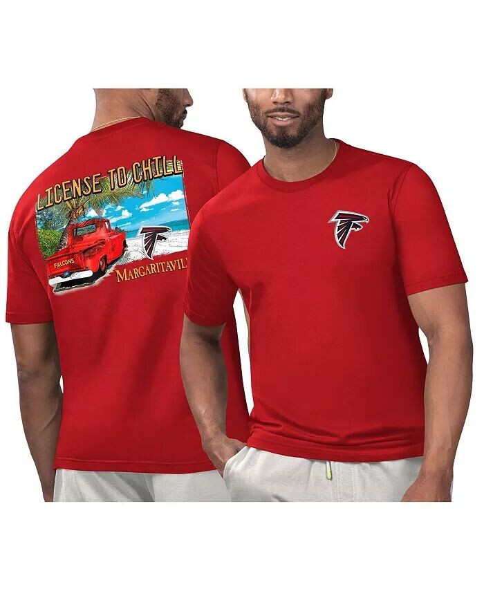 

Мужская футболка Red Atlanta Falcons с лицензией на охлаждение Margaritaville, красный