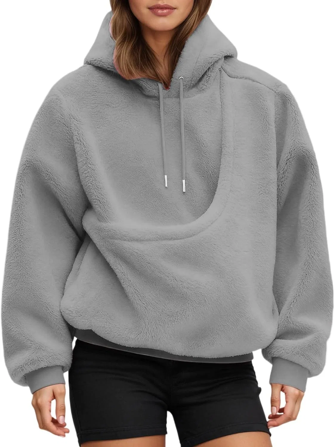Толстовка с карманом для питомца, Light Grey